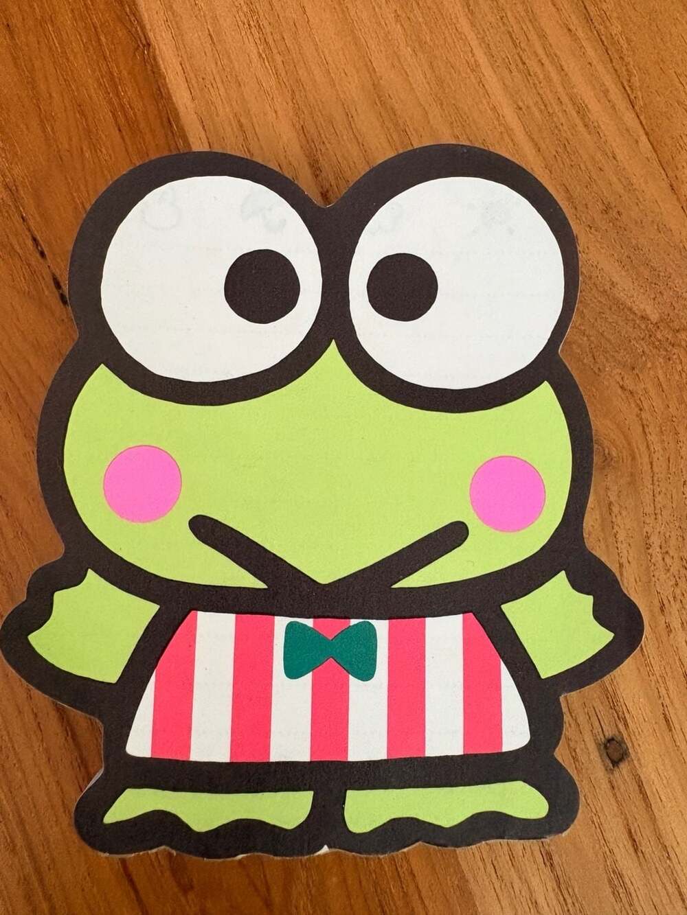 Vintage 1993 Sanrio Keroppi Die-Cut Memo Pad